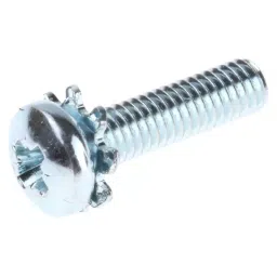 RS PRO M3x12 mm Zinc Plated Steel Pan Head Sems Screw External Tooth Washer, 278657 (Bag of 100 Pcs)-picture-37