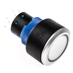 RS PRO Illuminated Push Button Switch Momentary 22.2 mm DPDT Blue LED 250 V AC, 1758321-picture-37