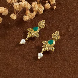 Forever Glam by Pantaloons Floral Drop Earrings image 2