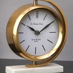 De Maison Decor Marbellic Gold clock Table Clock-image-45