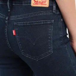 levi's Women's 712 Blue Straight Fit Mid Rise Jeans image 5