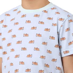 Jack & Jones Junior Half Sleeves T-Shirt & Shorts Set Printed - White image 4