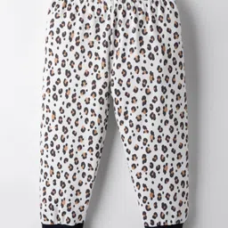 Kidi Wav Pack Of 4 Solid Polka Dots & Cheetah Printed Pajamas - Multi Colour image 4