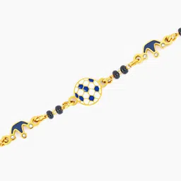SWASHAA Kids Set of 2 Stainless Steel 18KT Gold-Plated Beaded Wraparound Bracelets image 4