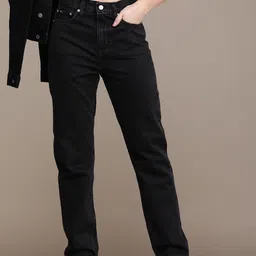 Calvin Klein Jeans Women Pure Cotton Dark Shade Slim Straight Fit Casual Jeans-picture-32
