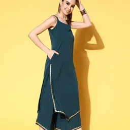 Ahalyaa Women Gotta Patti Kurta with Palazzos & With Dupatta image 2