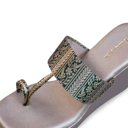 UrbanSway Embellished Wedge Mules image 2