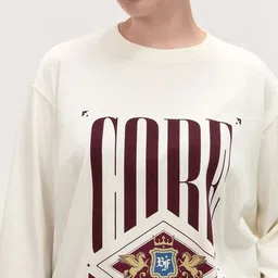 LULU & SKY Women Typography Printed Pure Cotton 1 T-shirt image 3