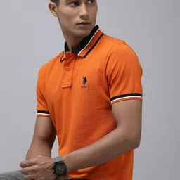 U.S. Polo Assn. Polo Collar Pure Cotton Slim Fit T-shirt-picture-16