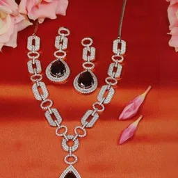 BlingNation Silver-Plated Brass Jewellery Set image 2