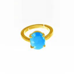 GenZcomplex Gold-Plated Brass Turquoise Finger Ring-picture-14