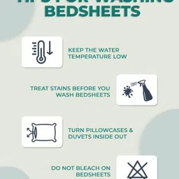 NEW TOWN Multicoloured 210 TC Cotton Fitted Queen Bedsheets With 2 Pillow Covers image 2