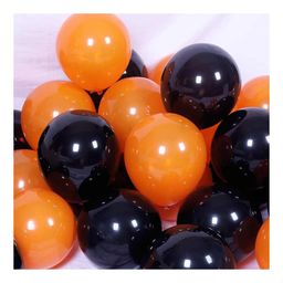 Bubble Trouble Party Balloons For Decoration Orange and Black - Pack Of 100-picture-16