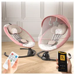 Baybee Automatic Electric Swing Cradle for New Born Baby with Adjustable Swing Speed, Remote | Infant Baby Rocker with Mosquito Net, Safety Belt, Music & Hanging Toys  (Pink)-picture-13
