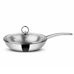 Orange Cookware Triply Stainless Steel Fry Pan with Glass Lid (2.0 litres)-picture-26