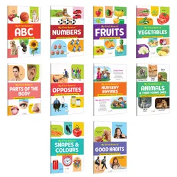 My First Book of ABC, Numbers, Fruits, Parts of the Body and more :- educational book for kids, early learning book for toddlers, nursery rhymes book | Pack of 10 books-image-82