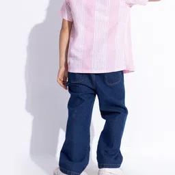 Taffykids Denim Solid Jeans - Navy Blue image 3