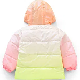 Babyhug Full Sleeves Hooded Jacket with Heart Patch - Pink image 4