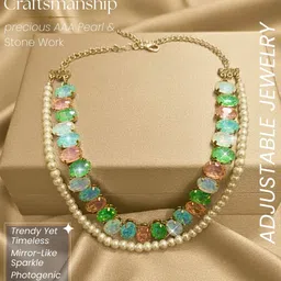 Anouk Diamond & Cubic Zirconia Crystal-Studded Jewellery Set image 3