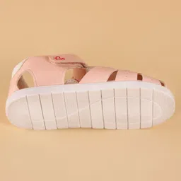 Babyoye Velcro Closure Sandals with Tulip Applique - Pink image 5