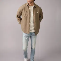 AMERICAN EAGLE OUTFITTERS Linen Cotton Casual Shirt-picture-16
