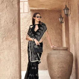 Tikhi Imli Woven Design Emboridered Saree-image-19