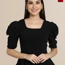 Mast & Harbour Women Pack Of 2 Puff Sleeves Top-picture-42