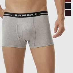 Ramraj Pack Of 4 Cotton Short Trunks VINTRK_NYGMCYGW-4P-image-17