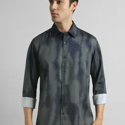 SIMON CARTER LONDON Tie & Dye Spread Collar Slim Fit Cotton Shirt-image-48