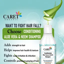 CARET ORGANIC Set Of 5 Aloevera & Neem Shampoo-300ml Each image 4