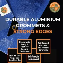 DDRS HDPE Tarpaulin (Tripal) Blue 170 GSM & 4.57 x 5.49 m (‎15 x 18 ft) Size, DDRSHDPE170-15X18 image 2