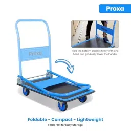 Proxa Folding Platform Truck 150 Kg Capacity Alloy Steel Caster without Bearings, PXA-SPC150 image 2