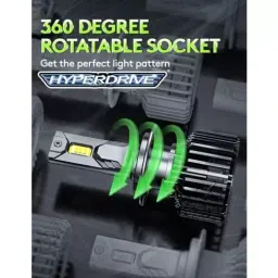 AllExtreme H27 LED Headlight Bulb Headlights Bulbs 12 V, for SUVs, Trucks, Sedans, White, Pack of 2 image 3