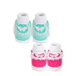 NESKA MODA Unisex Kids Cotton Booties image 4