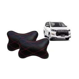 Auto Pearl Black Red CV Car Neck Rest Pillow Compatible for Toyota Innova Crysta 2019-picture-19