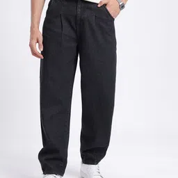 glitchez Men Front Seam Barrel Fit Jeans image 4