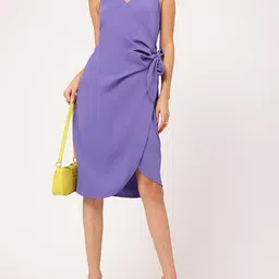 DressBerry Fusion Fire Shoulder Straps Waist Tie-Up Wrap Dress-picture-24