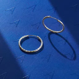 Accessorize Silver-Plated Beaded Circular Hoop Earrings-picture-32