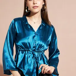 DressBerry Tie and Dye Cinched Waist Crop Top-picture-34