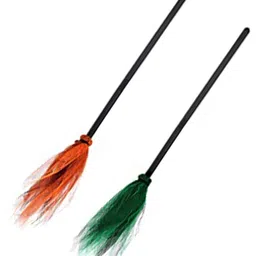 kaku fancy dresses Kaku Fancy Dress Set Of 3 Halloween Theme Witch & Wizard Flying Broom Stick  - Multi Colour-picture-20