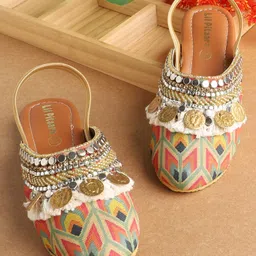 LIL PITAARA Tassel Detailed Jutti - Orange-image-84