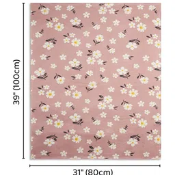 haus & kinder Pink & White Floral AC Room 500 GSM Single Bed Blanket image 2