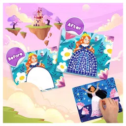 Wembley Toys Princess Theme Magic Tales Double Sided Canvas Sheet Art Activity Set - Multicolour image 3