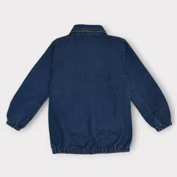 Kiwi Denim Woven Full Sleeves Fox Printed Shirt & Jeans Set - Blue & Black image 4