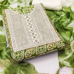 Ishin Embroidered Pure Cotton Unstitched Dress Material-image-65