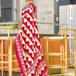 Moda Rapido Geometric Printed Pure Cotton Saree image 3