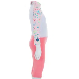 decathlon Kids Swimming Long Sleeve UV Protection Suit Pink Print image 5