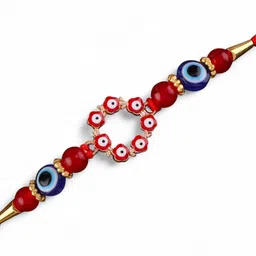 SHONA'S STYLE Artificial Beaded Chakra Evil Eye Rakhi image 4