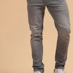 WROGN Men Comfort Slim Fit Mid-Rise Low Distress Light Fade Jeans-picture-21