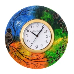 eCraftIndia KWC589 Beautiful & Colorful Senary View Wooden Handcrafted Wall Clock image 2